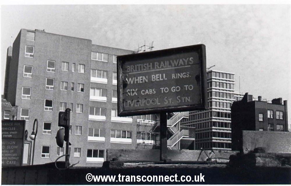 Cab Sign At Rear Of Liverpool St Stn Circa 1980.jpg